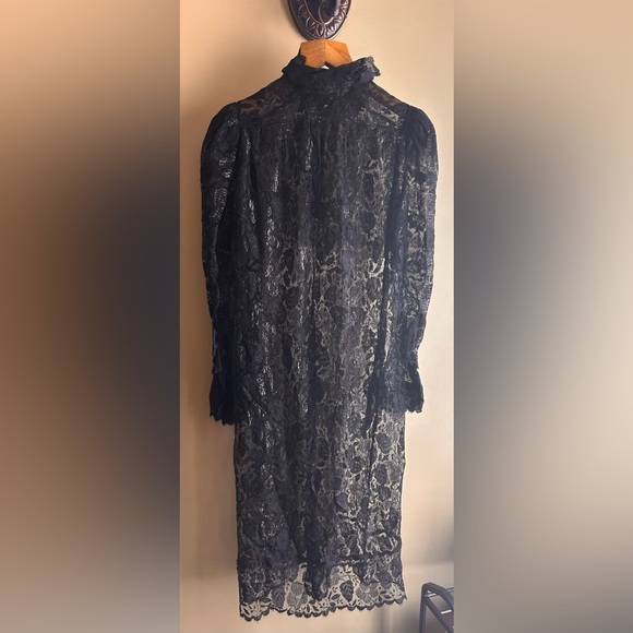 Vinage 70s Léo chevalier lace dress - Picture 9 of 16